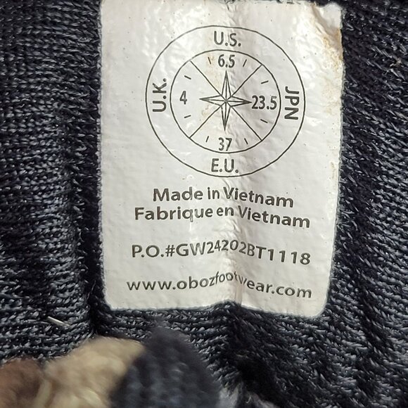 Oboz Bridger Women's 6.5 Vent Mid B-Dry Leather Waterproof Hiking Boots, Walnut - Picture 11 of 11